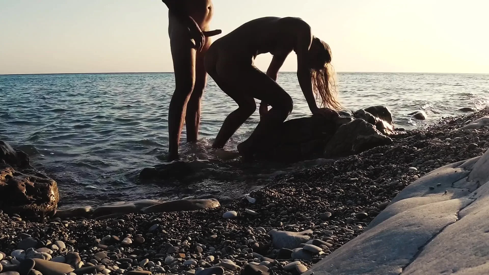 Outdoor Sex. Hot Russian Slut Nudist Girl Have Fun On The Wild Beaches