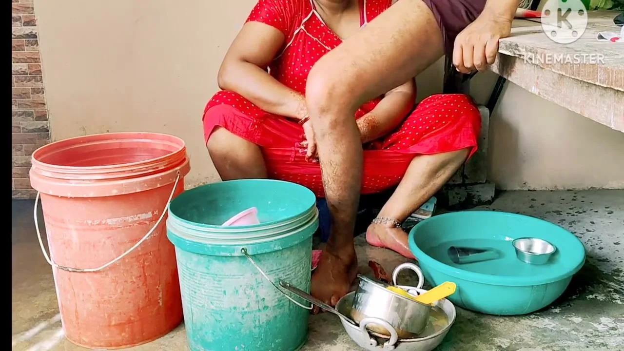 Desi By Boy In Bathroom