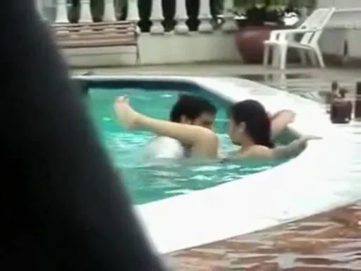 indian couple swimming pool sex