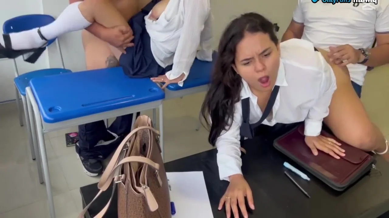 ! At School With Two Very Students 18+!