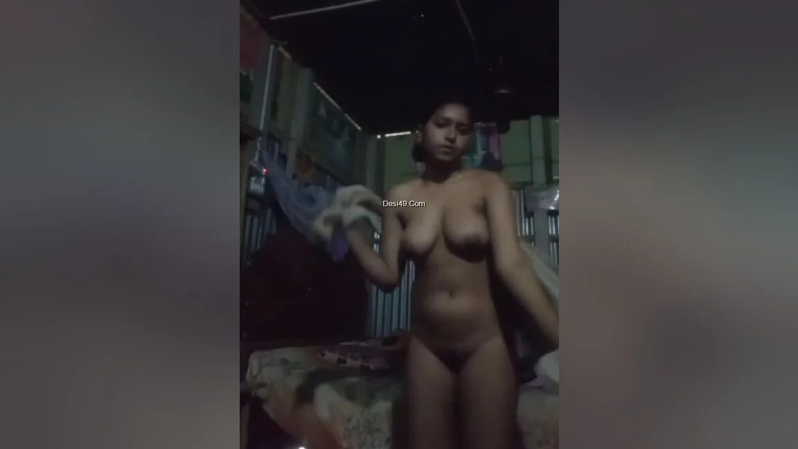 Today Exclusive- Desi Village Girl Showing Her Boobs And Pussy To Lover 1