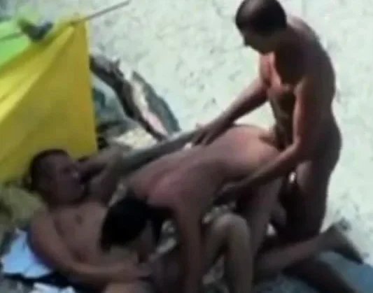 Nude Beach - Nice Bareback Threesome