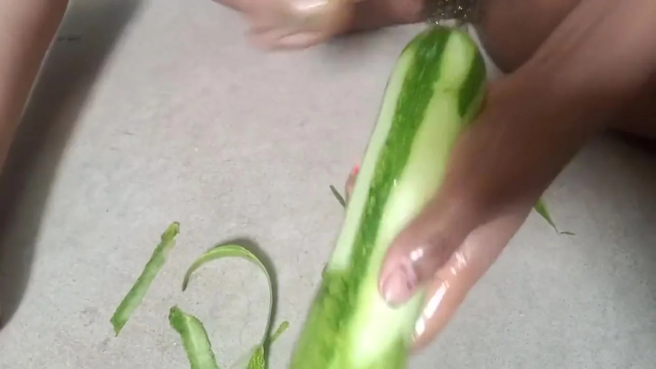 Whole Cucumber In My Dark Pussy . Taking A Huge Cucumber In My Pussy . Fucking With Cucumber . Painful Sex Video