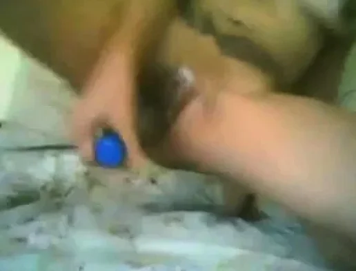 Asian broad on cam inserting bottle