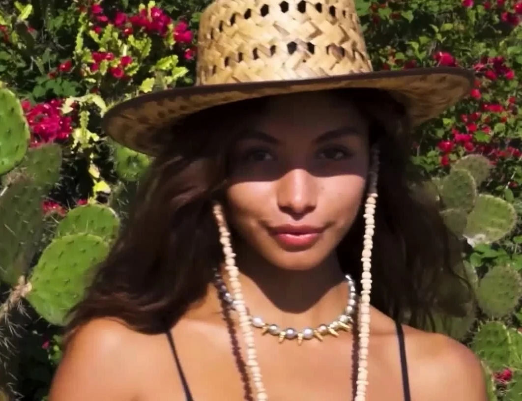 Tiny Mexican teen naked on the beach