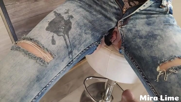 Mira Lime Gets Her Jeans Ripped Off and Fucked Hard by Babe Flows