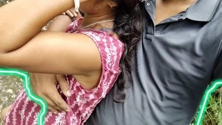 Indian sex bomb as a naughty plaything, seated in the forest