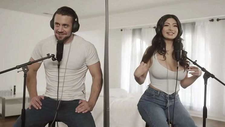 Thick Brunette Cami Strella and Dante Colle Explore Intense Pleasure in Unscripted Encounter