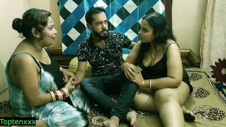 Indian two hot xxx horny Bhabhi vs one boy!! amazing hot sex with clear bangla dirty audio: Hot webserise