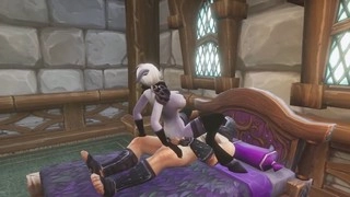 Erotic bedtime tale: Draenei and human indulge in anal pleasure - World of Warcraft erotic spoof