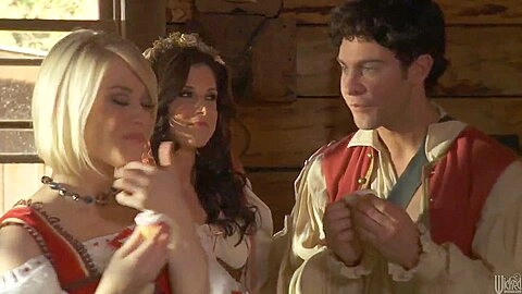 Village threesome orgy with Ash Hollywood and India Summer