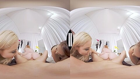 Nickey Huntsman Takes Her Slutty Friends Madison Morgan And Savannah Bond To The Infamous Dressing Room To Try On Lingerie And Share A Big Hard Cock