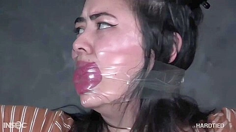 Busty Brunette Ella Jane Gagged And Tied Up In Fetish Bondage Session - Big Natural Tits