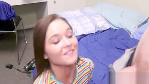 Petite College Sorority Teen Zoey Bloom Caught In Male Dorm Room Fucked By Guy With Big Cock