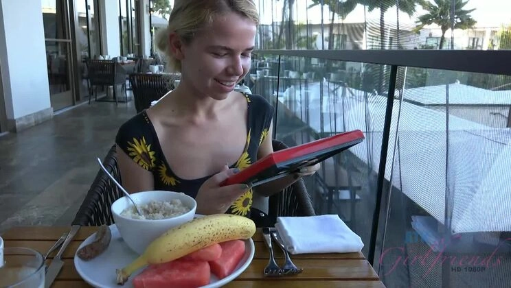 Alina showers and tells you she loves you