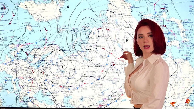 Redhead News Anchor Fucked Live on Air with Double Facial Blast POV
