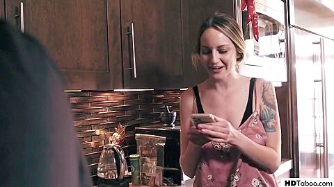 Brooklyn Gray In Pervy Step dad Finds His Daughters Lesbian Gf Very Attractive