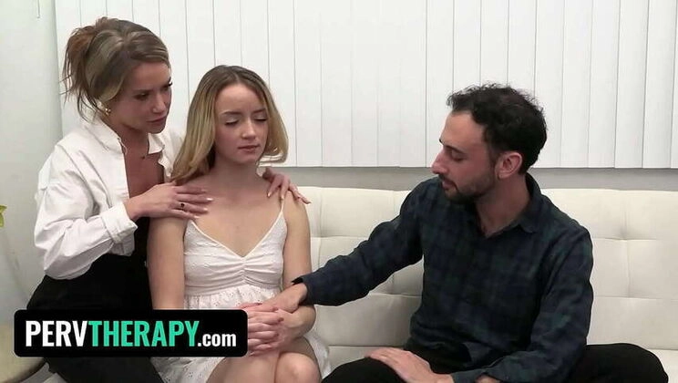 Dr. Athena Anderson Assists Maria Kazi and Her Stepfather in Sexual Discovery - Perverse Therapy
