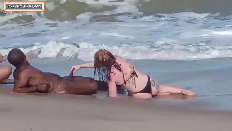 Lorrany & Eliane: Beach Stranger's Wild Threesome, Leaves Us Crazed