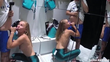 The most insane amateur cumshot compilation from russian cumswallow slut Sasha Bikeyeva - Part 1