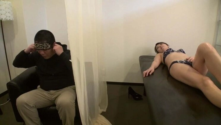 Horny Japanese Wife Gets Oiled Massage While Hubby Watches - Tsubaki Katou