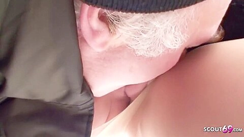 Samantha Jolie - Old Guy Seduces Curvy teen 18+ In Nylon To Fuck Outdoors In Snow