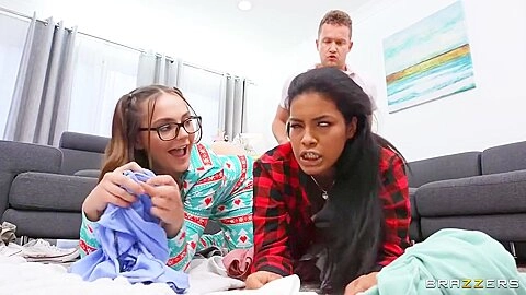 Tricky Long-dicked Guy Fucks Frivolous Teens Aften O With Van Wylde, Maya Farrell And Aften Opal