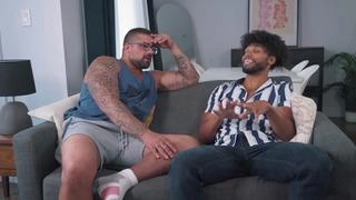 Straight stud Ryan Bones fills buddy Tony Genius's bubble butt with his load