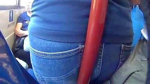 Encoxada bus touching with dick girl doesn t say no