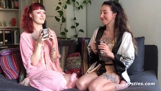 Ersties - Lesbian friends Nympha & Luna have fun with whipped cream