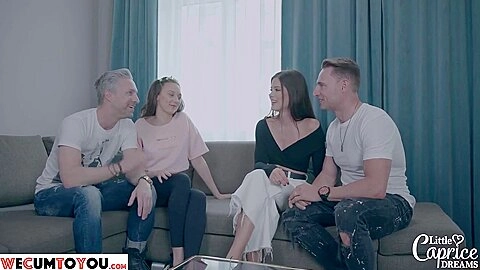 Wecumtoyou - Swingers - His Hot Girlfriend Loves Swinging Too With Isabella De Laa And Little Caprice