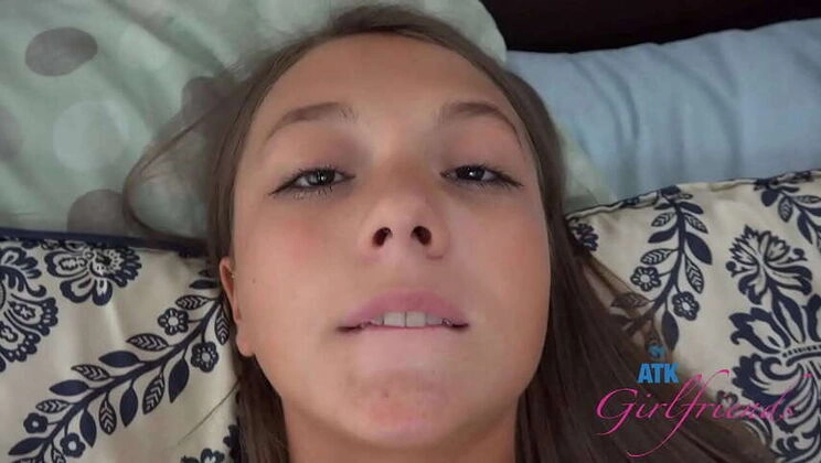 Sweet and innocent Mira Monroe's first time: pussy licked, blowjob, and creampie