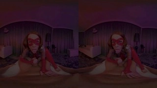 VRCosplayX Lottie Magne as Elastigirl from The Incredibles pushes a guy to his limits in VR cosplay sex experience
