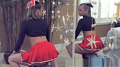 TEENFIDELITY teen 18+ Cheerleader Liza Rowe Shakes Her Pom Poms for Step daddy