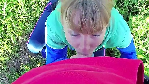 Russian Girl Sasha Bikeyeva - Cute Young Sucks Dick School Coach After Lessons In The Park POV