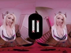 VRCosplayX.com Spider Gwen Blowing Your Mind With Her Mouth And Pussy