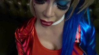 Chessie Kay channels Harley Quinn for a rough face-fucking session
