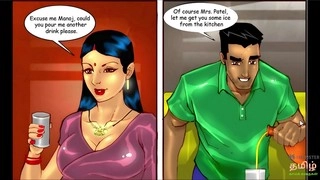 Savita Bhabhi episode 3 - The intimate gathering - Naughty Savita Bhabhi gets down with her husband's friend in the kitchen
