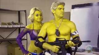 Sensual oral adventures with perky tits & bubble butt babe Briana Blair giving blowjob to Evan Stone