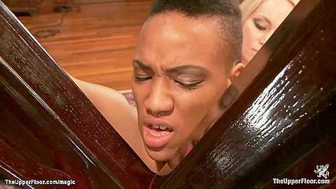 Nikki Darling, Juliette March And Aiden Starr - Step mommy Domme Fucks Interracial Lesbians