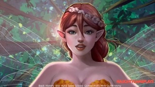 Adventurous forest fairy with cute natural breasts explores in #12 - Having a blast!