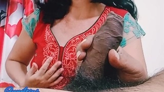 Desperate jobless wife Bolly Karma gives hot handjob to BBC on webcam