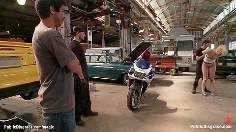 Blondie Anal Sex Nailed In Auto Repair Shop - Tommy Pistol And Dylan Ryan