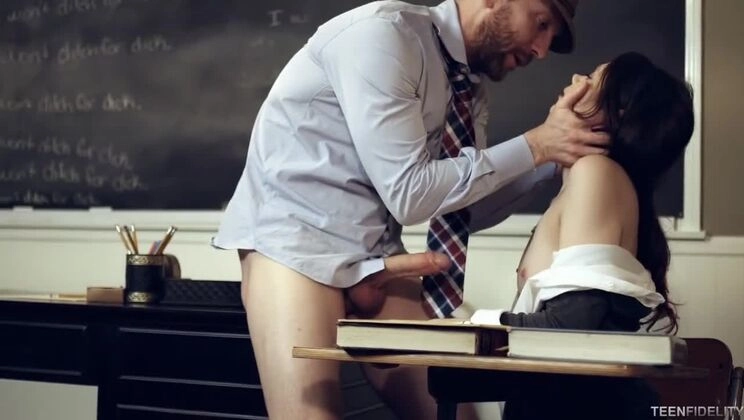 Ryan Madison & Rhaya Shyne: Detention Hall Vol. 3 - Handjob, Brunette, Stockings