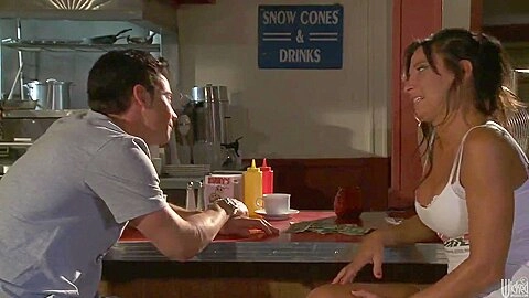 Lonely MILF Lezley Zen has sex at a local bar