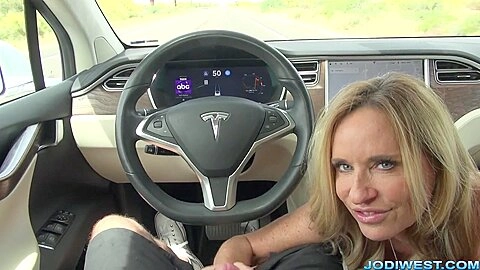 Jodi West Shows The Benefits Of Having A Self Driving Tesla - JodiWest
