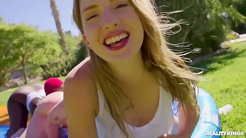 And Have Fun Outdoors With Abigaiil Morris, De Ja And Octavia Red