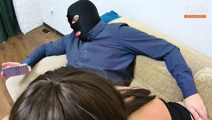 Hotwife Threesome: Friend Joins for Double Blowjob with Condom - Part 1