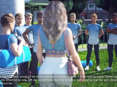 Hot American Wife Teases Dylan's Teammates in Steamy HD Scene