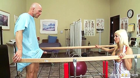 Johhny Sins meets up with Eden Adams for cock physiotherapy